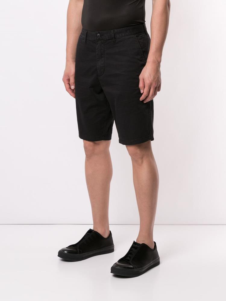 Black Men's Armani Emporio Straight Cut Bermuda Shorts Shorts | X4CEUV7