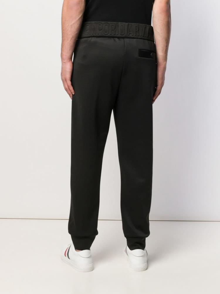 Black Men's Armani Emporio Tapered Jogger | 70ECQGB