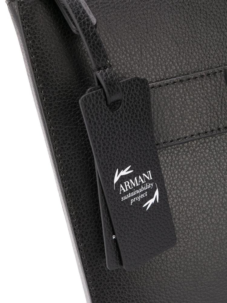 Black Men's Armani Emporio Wrist Strap Clutch Bag | MNZCAR1