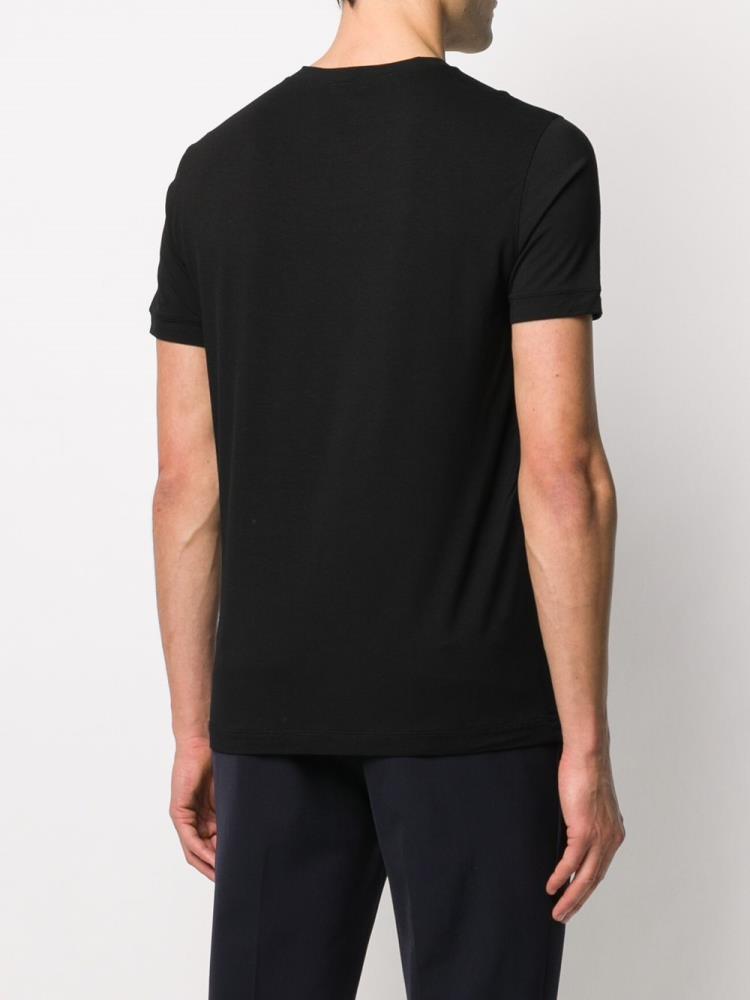 Black Men's Giorgio Armani Branded T Shirts | N3477UA