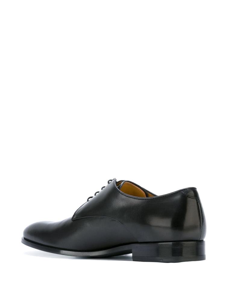 Black Men's Giorgio Armani Classic Derby Shoes | KVPMM9X