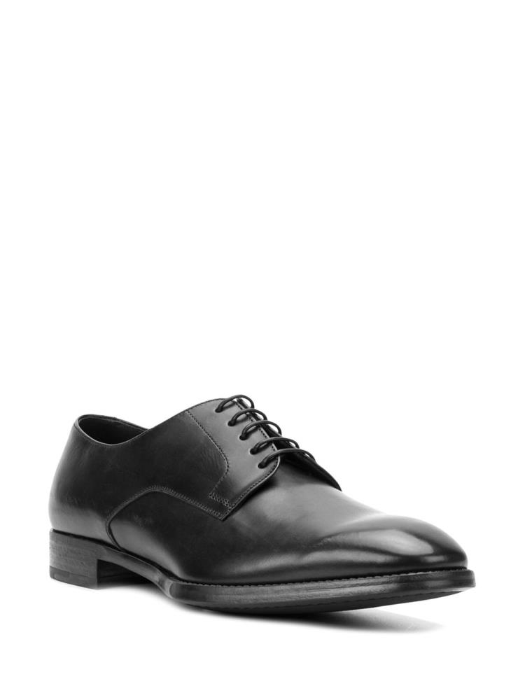 Black Men's Giorgio Armani Classic Derby Shoes | LKGB2SO