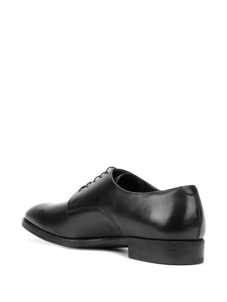 Black Men's Giorgio Armani Classic Derby Shoes | LKGB2SO