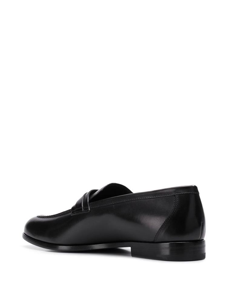 Black Men's Giorgio Armani Classic Loafers | RVLZ6TR