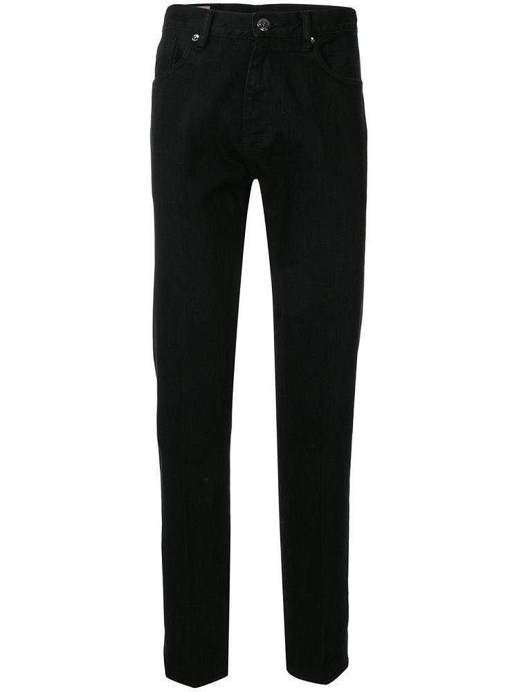 Black Men\'s Giorgio Armani High Rise Straight Jeans | 0MT7DGC