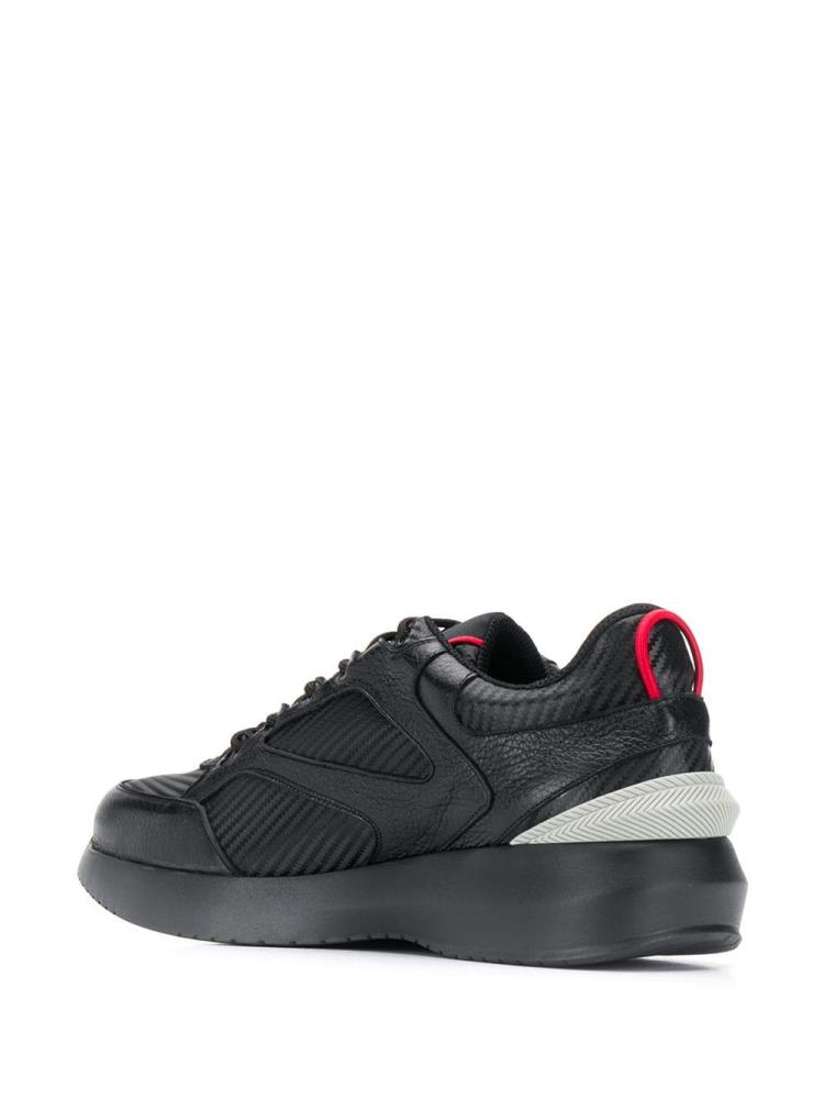 Black Men's Giorgio Armani Lace Up Sneakers | PC8PLPQ