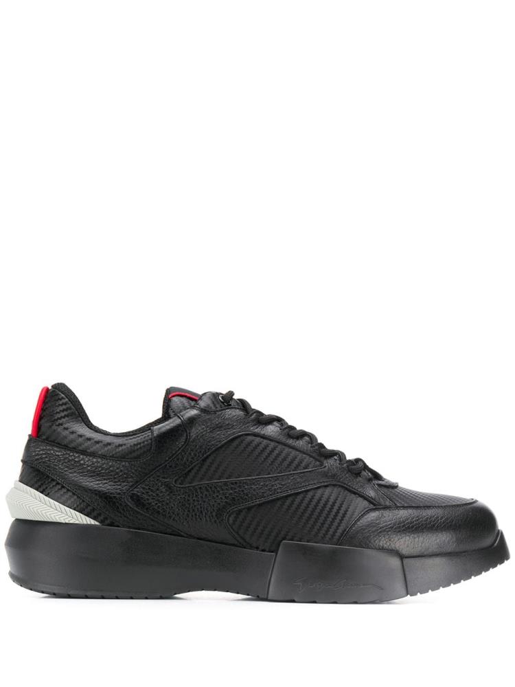 Black Men\'s Giorgio Armani Lace Up Sneakers | PC8PLPQ