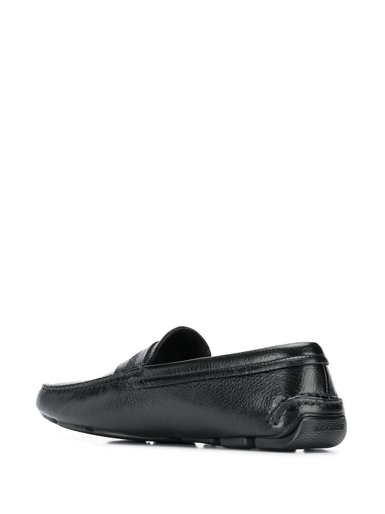 Black Men's Giorgio Armani Slip On Loafers | WQLC286