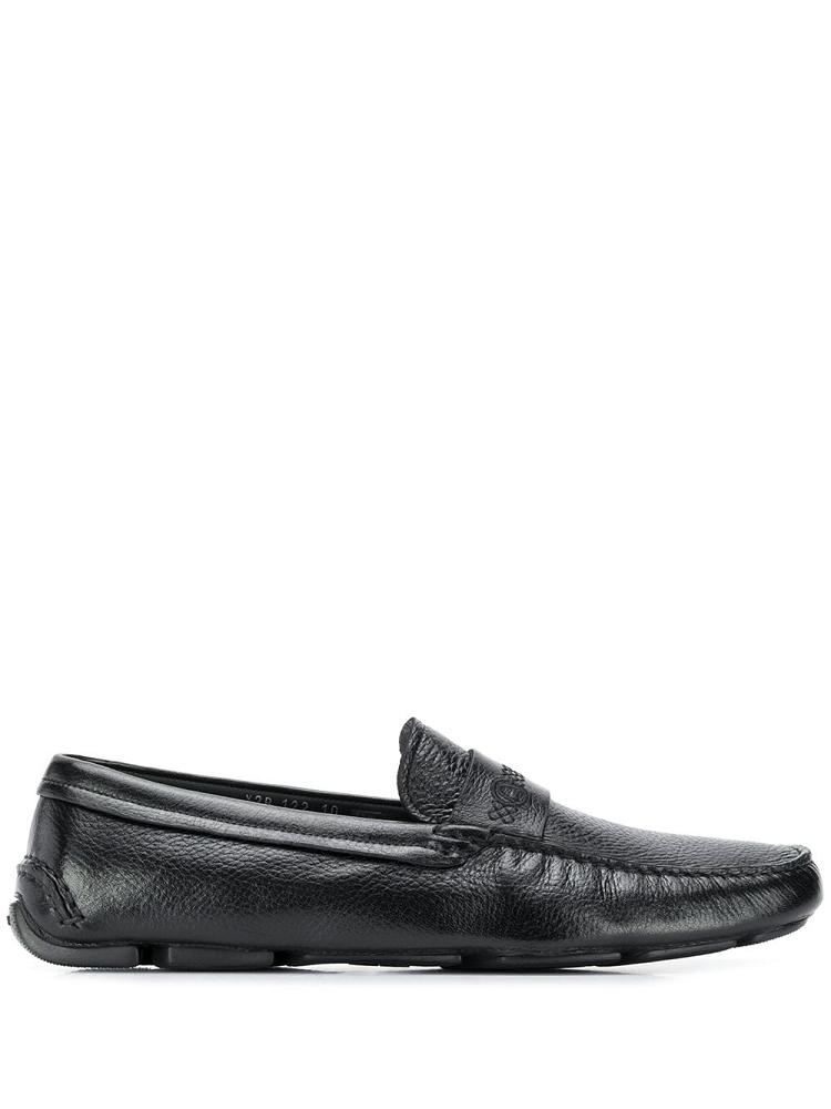 Black Men\'s Giorgio Armani Slip On Loafers | WQLC286