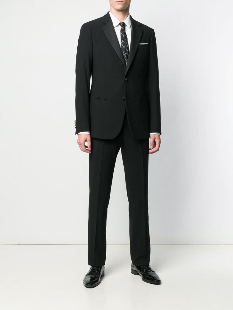 Black Men's Giorgio Armani Two Piece Suits | SUB364P