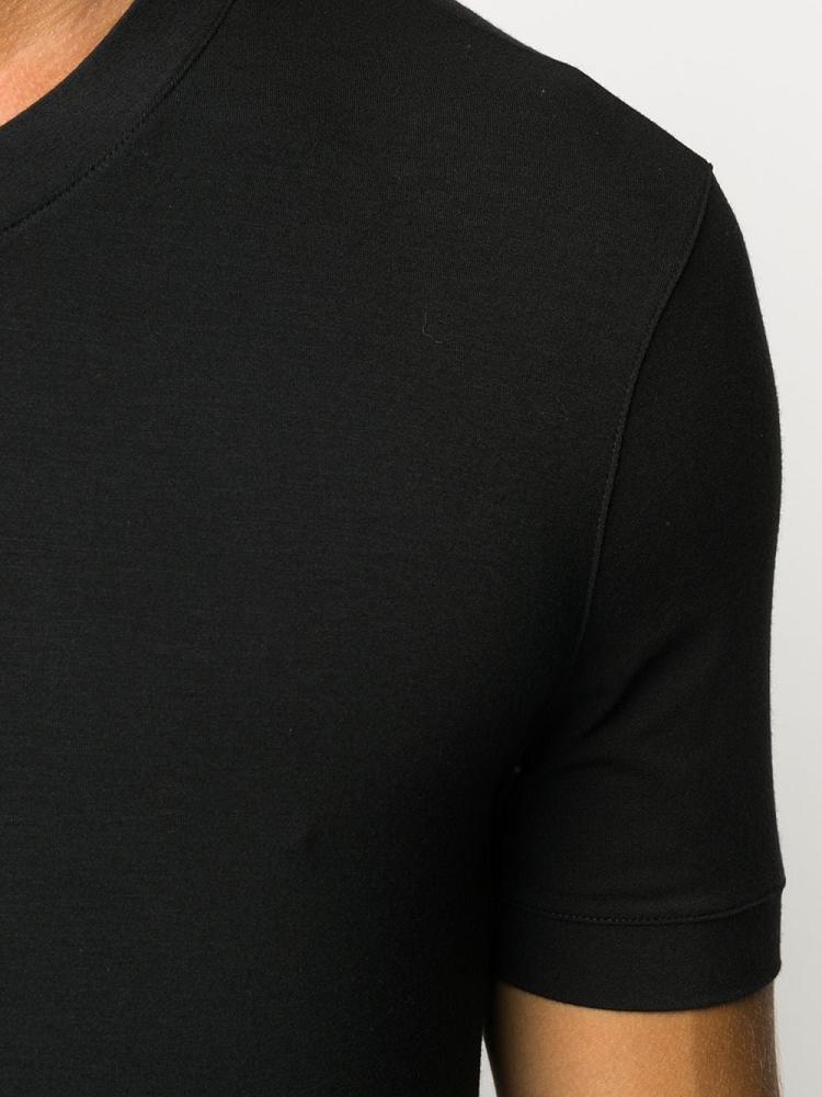 Black Men's Giorgio Armani V Neck T Shirts | NCK706T