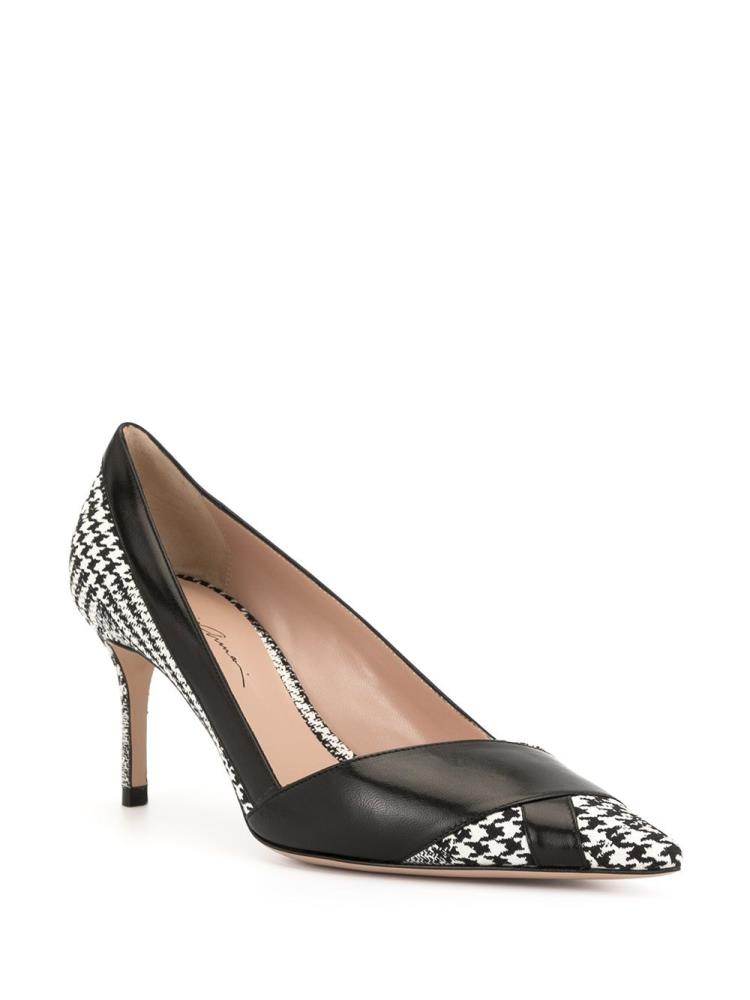 Black / White Women's Giorgio Armani Houndstooth Print Pumps | CMOSY0U