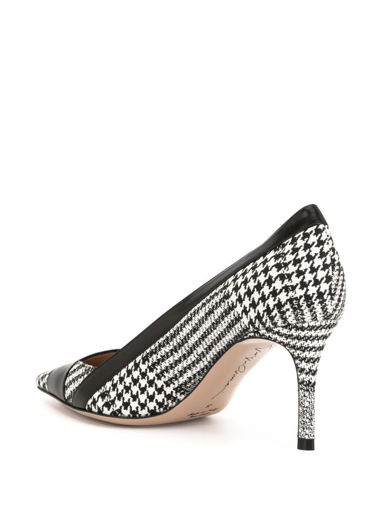 Black / White Women's Giorgio Armani Houndstooth Print Pumps | CMOSY0U