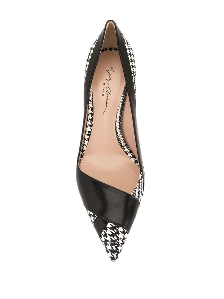 Black / White Women's Giorgio Armani Houndstooth Print Pumps | CMOSY0U