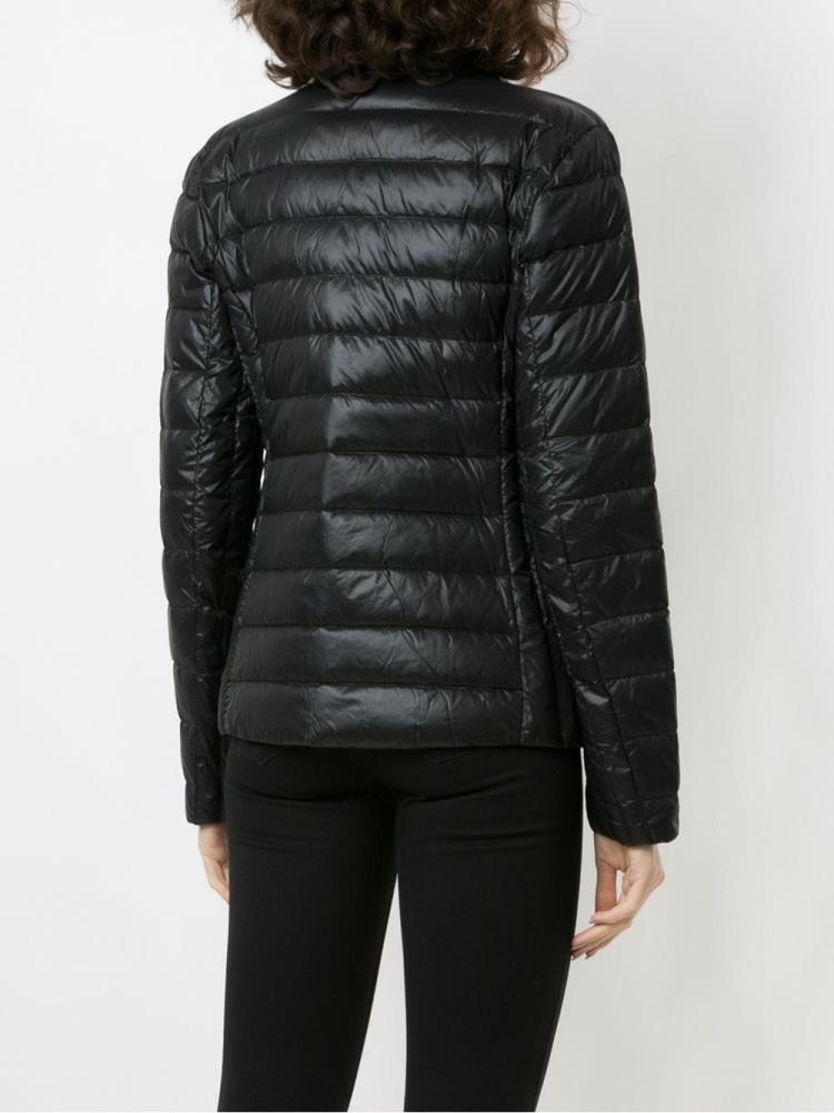 Black Women's Armani Exchange Zipped Padded Jacket Jackets | HPXCQ67