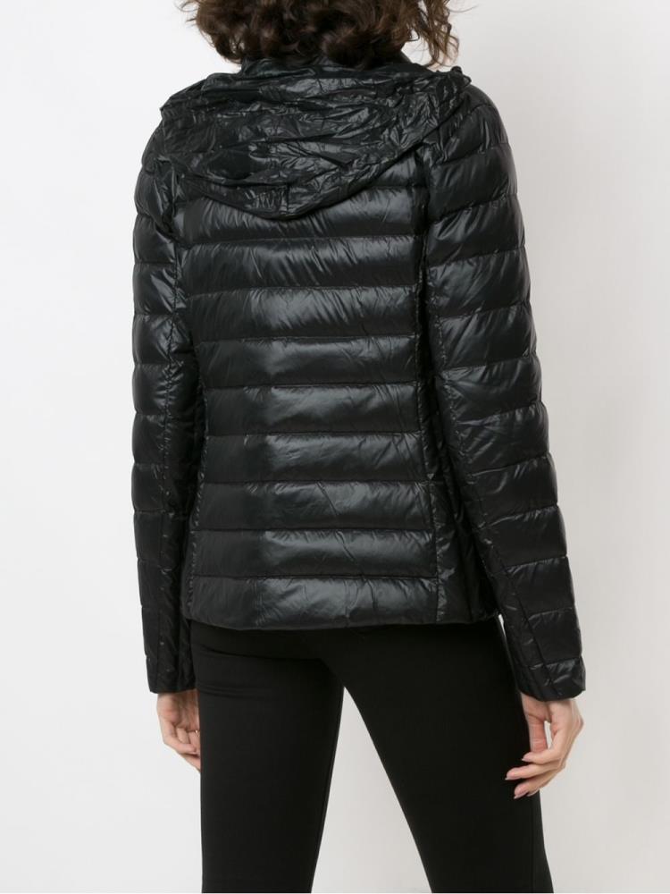 Black Women's Armani Exchange Zipped Padded Jacket Jackets | HPXCQ67