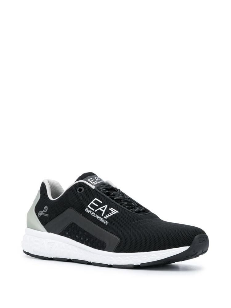 Black Women's Ea7 Emporio Armani Low Top Lace Up Sneakers | 7RLIEIG