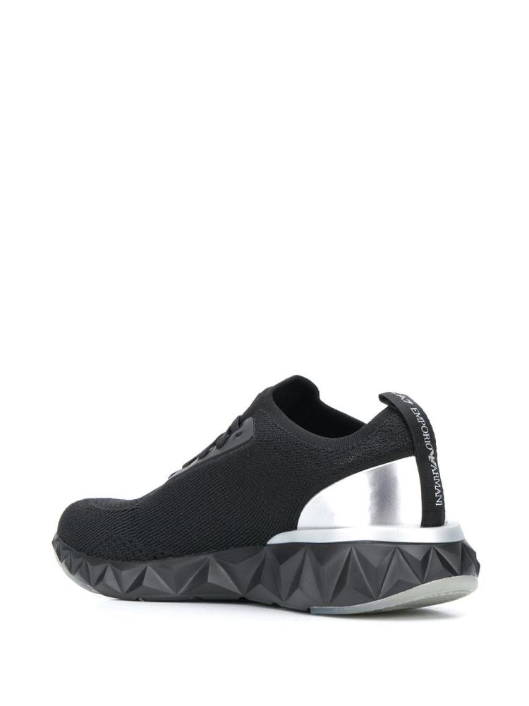 Black Women's Ea7 Emporio Armani Slip On Ridged Sneakers | B02LHWD