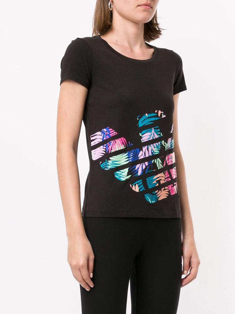 Black Women's Ea7 Emporio Armani Graphic Print T Shirts | IL1155K