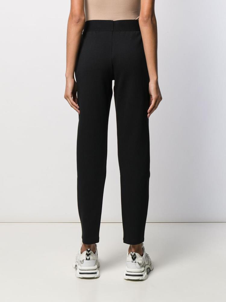 Black Women's Ea7 Emporio Armani Logo Plaque Pants | NNAJMG5