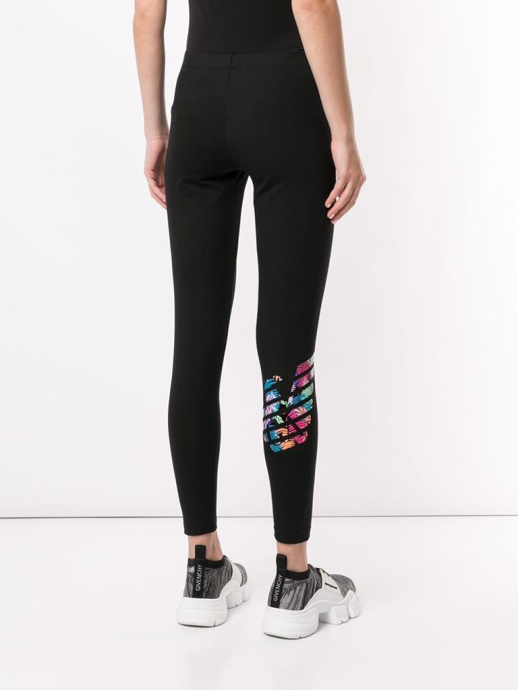 Black Women's Ea7 Emporio Armani Graphic Print Leggings | O8J39HL