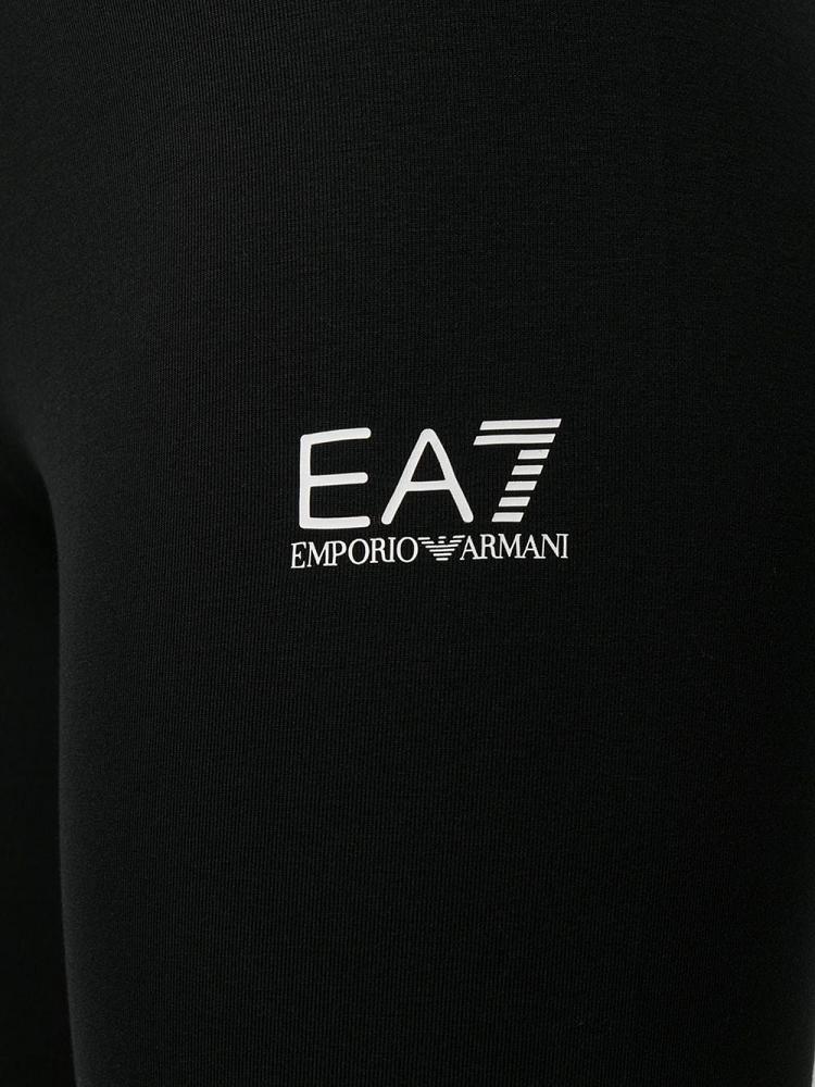 Black Women's Ea7 Emporio Armani Logo Waistband Leggings | SDPRCMK