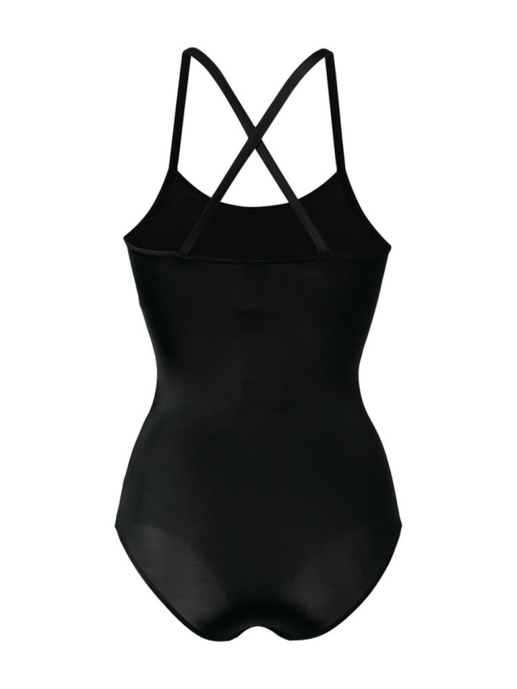 Black Women's Ea7 Emporio Armani Logo Print Swimsuits | WV2E530