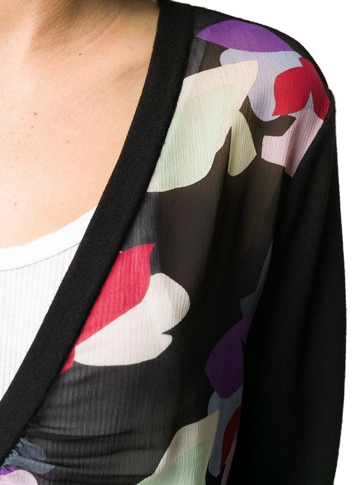 Black Women's Armani Emporio Abstract Print Cardigan | BV0WRPC