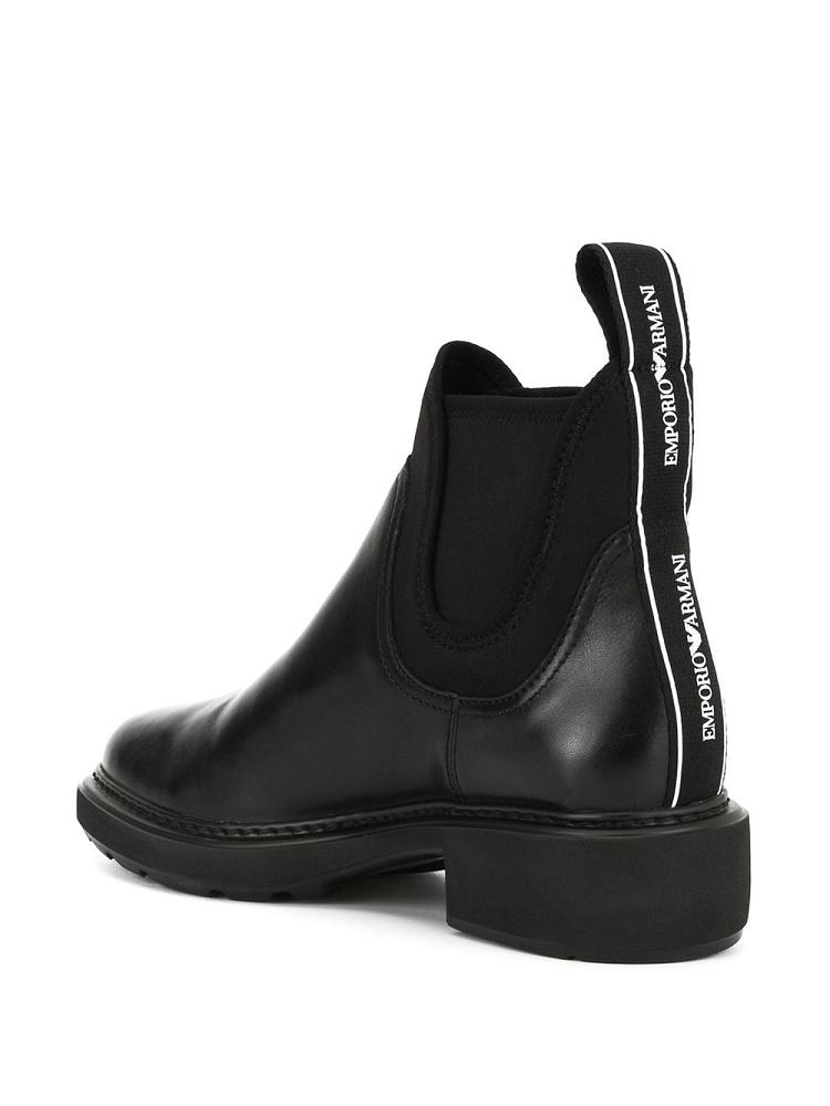 Black Women's Armani Emporio Elasticated Side Panel Boots | TJYP1KU