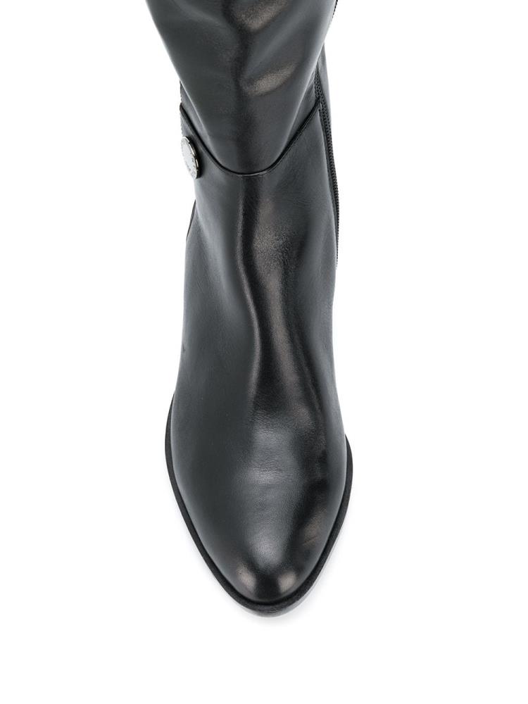 Black Women's Armani Emporio Equestrian Style Boots | TWK92CV