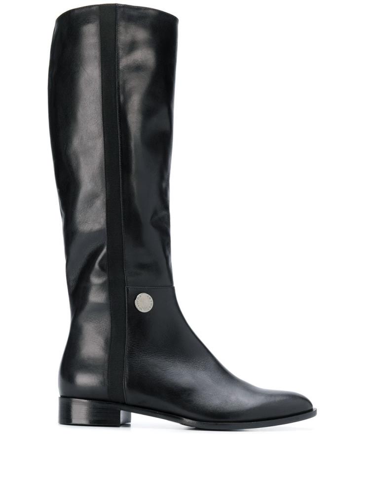 Black Women\'s Armani Emporio Equestrian Style Boots | TWK92CV