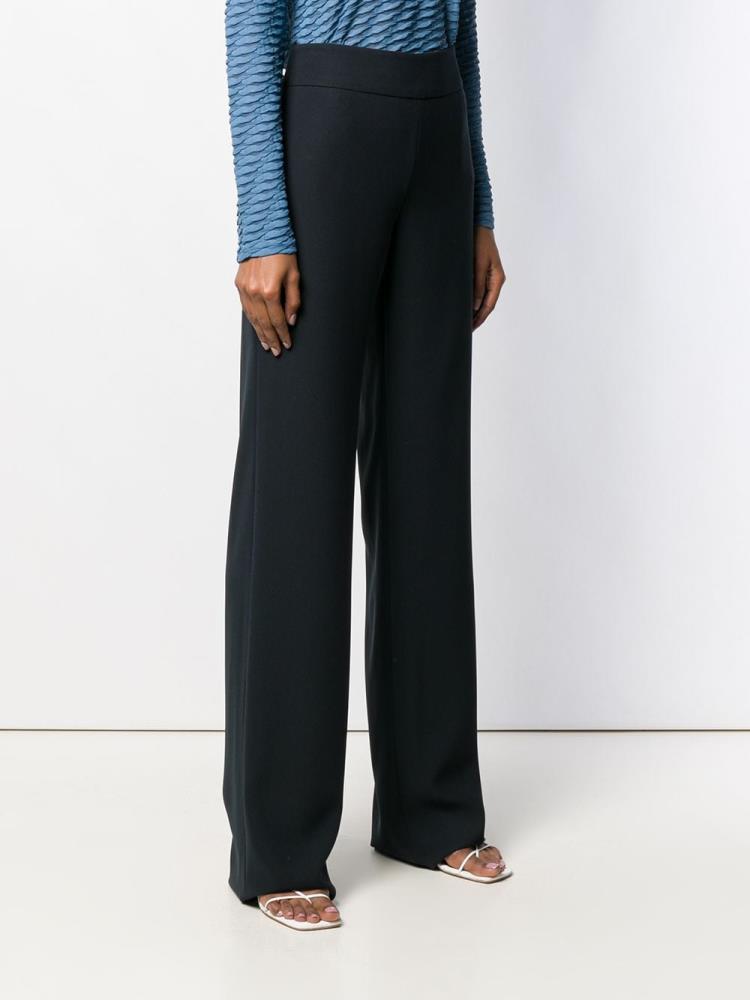 Black Women's Armani Emporio High Waisted Wide Leg Pants | OJ7LNDJ