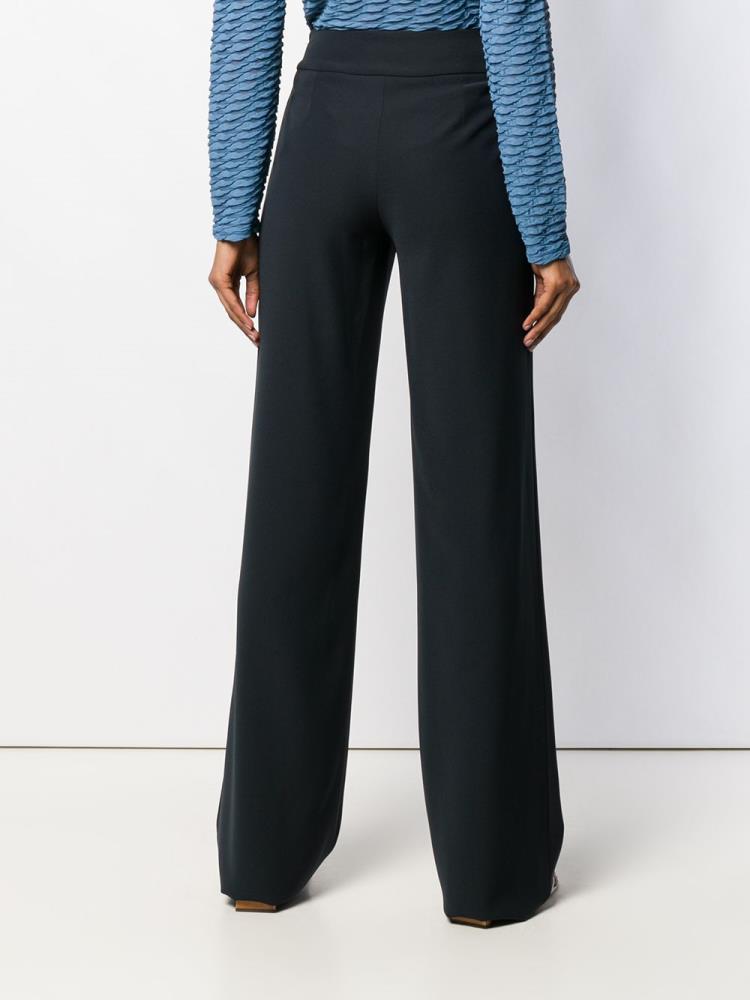 Black Women's Armani Emporio High Waisted Wide Leg Pants | OJ7LNDJ