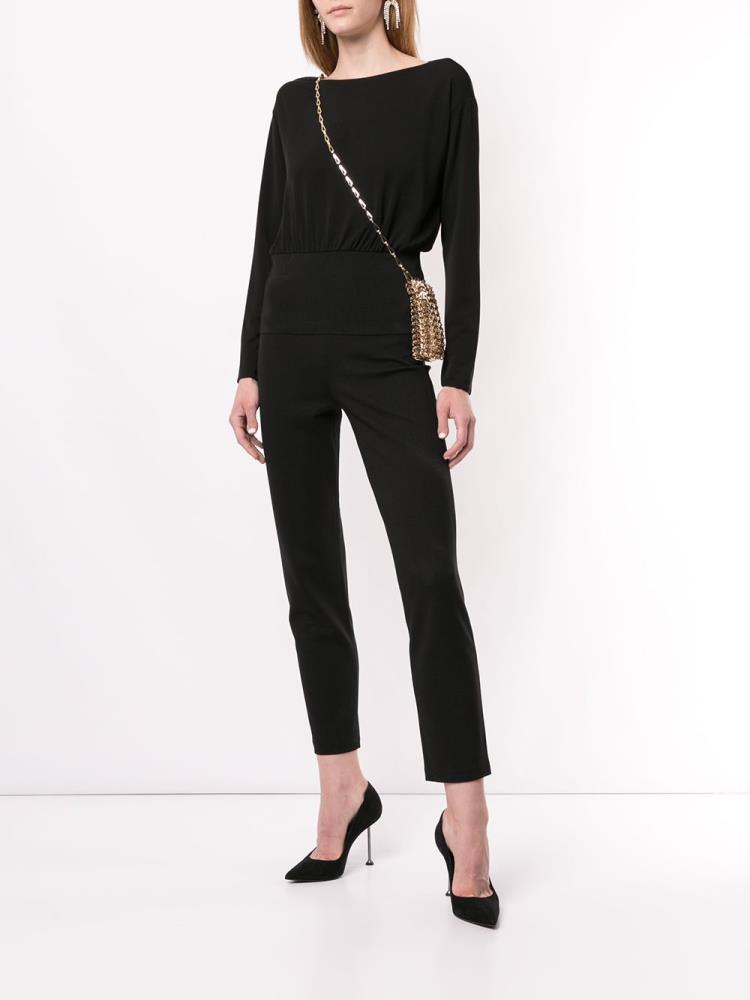 Black Women's Armani Emporio High Rise Cropped Pants | VGH8VKS