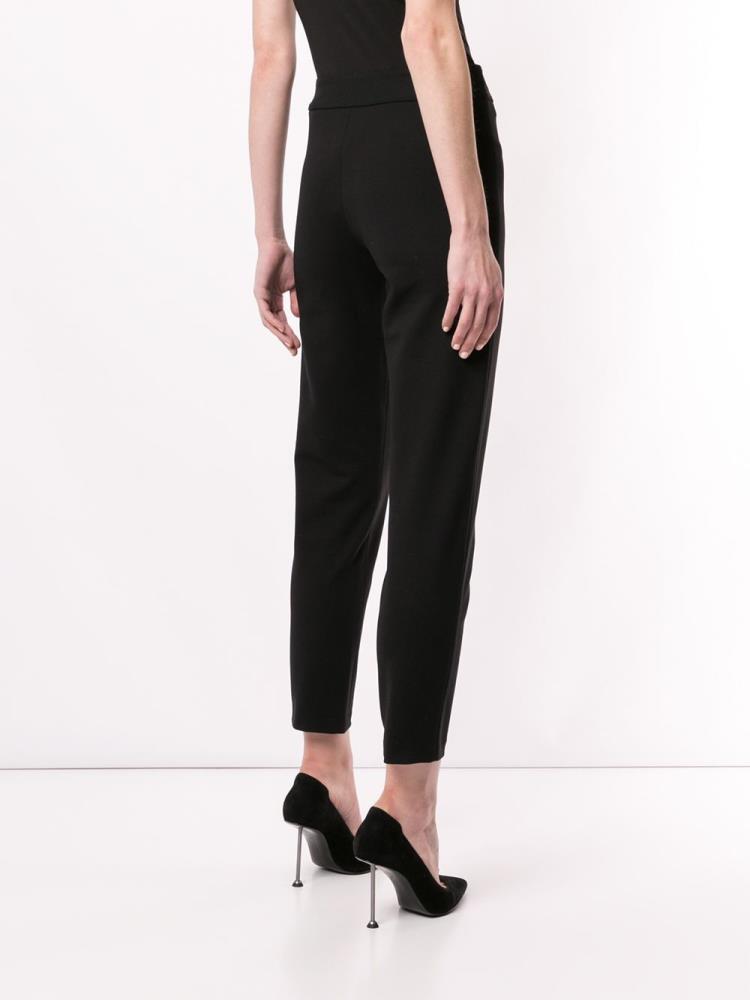 Black Women's Armani Emporio High Rise Cropped Pants | VGH8VKS