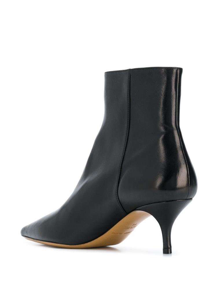 Black Women's Armani Emporio Leather Ankle Boots | 4MUUTFM