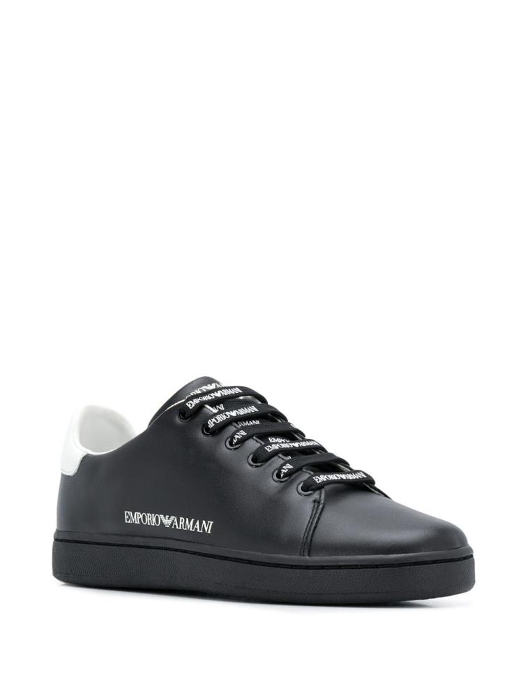 Black Women's Armani Emporio Low Top Sneakers | 3Z5EGJ5