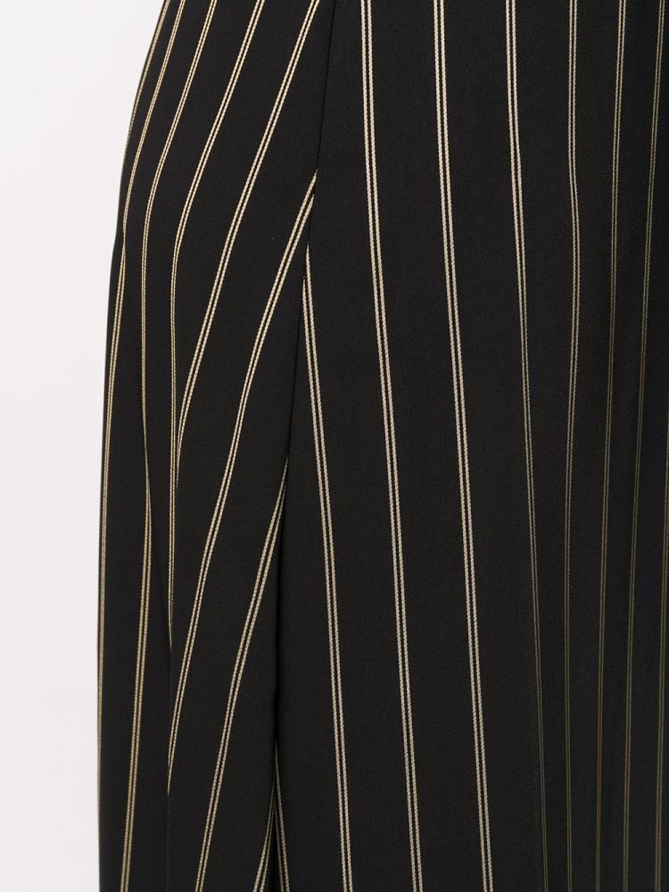 Black Women's Armani Emporio Pinstriped Print Dress | G02J4DU