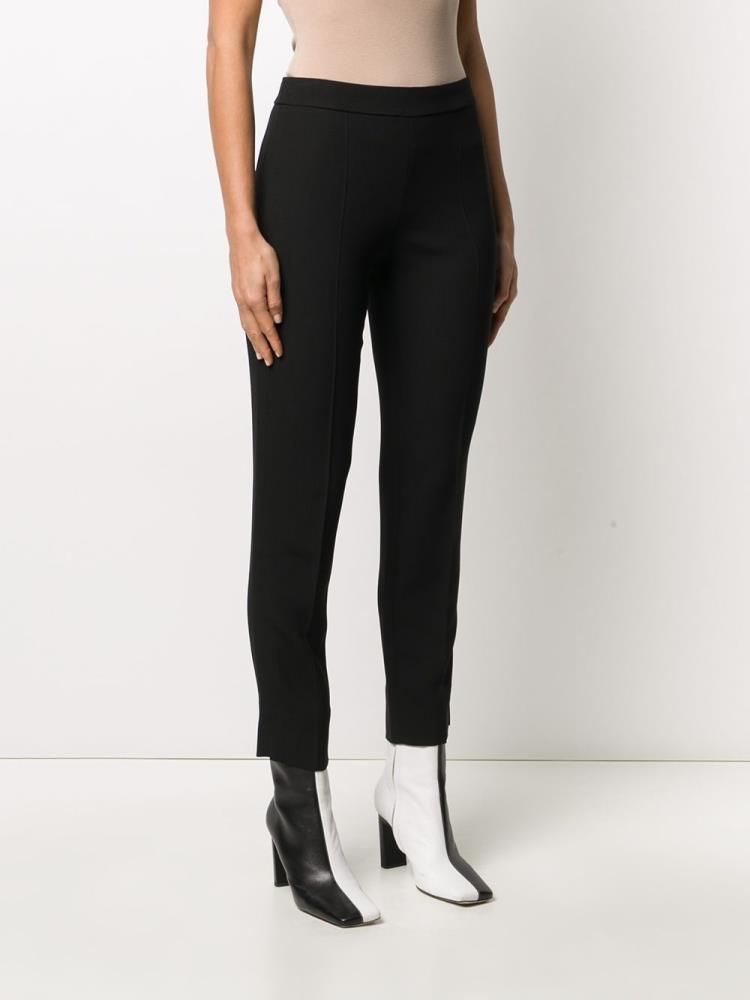 Black Women's Armani Emporio Pintuck Slim Fit Pants | 7954R01