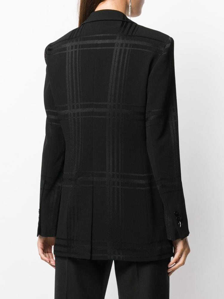 Black Women's Armani Emporio Plaid Fitted Jackets | ZOKQV14