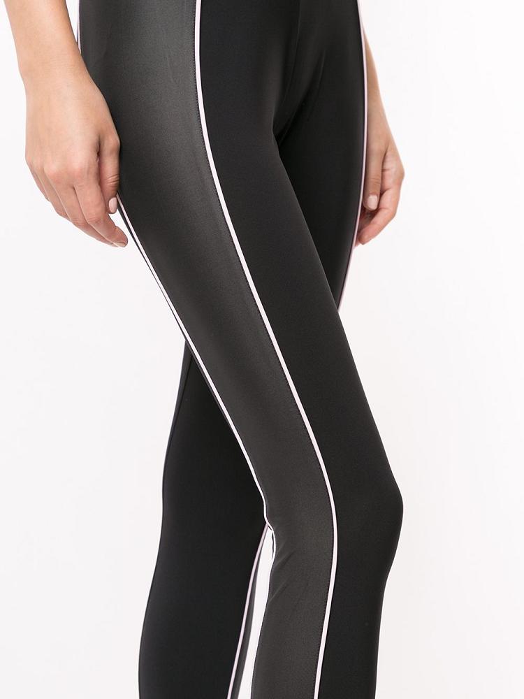 Black Women's Armani Emporio Side Band Leggings | JKKMTVR