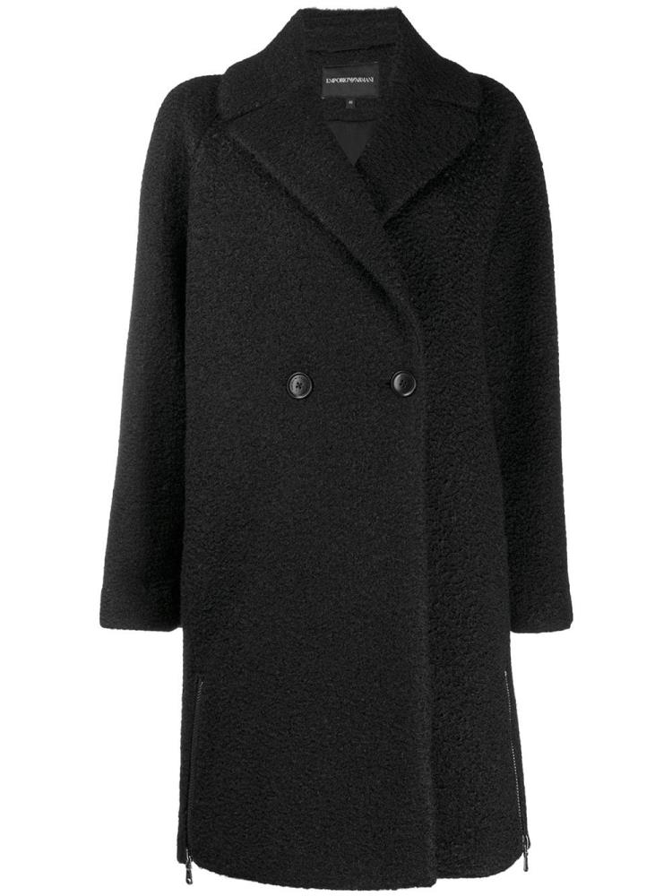 Black Women\'s Armani Emporio Single Breasted Coats | JBDSERJ