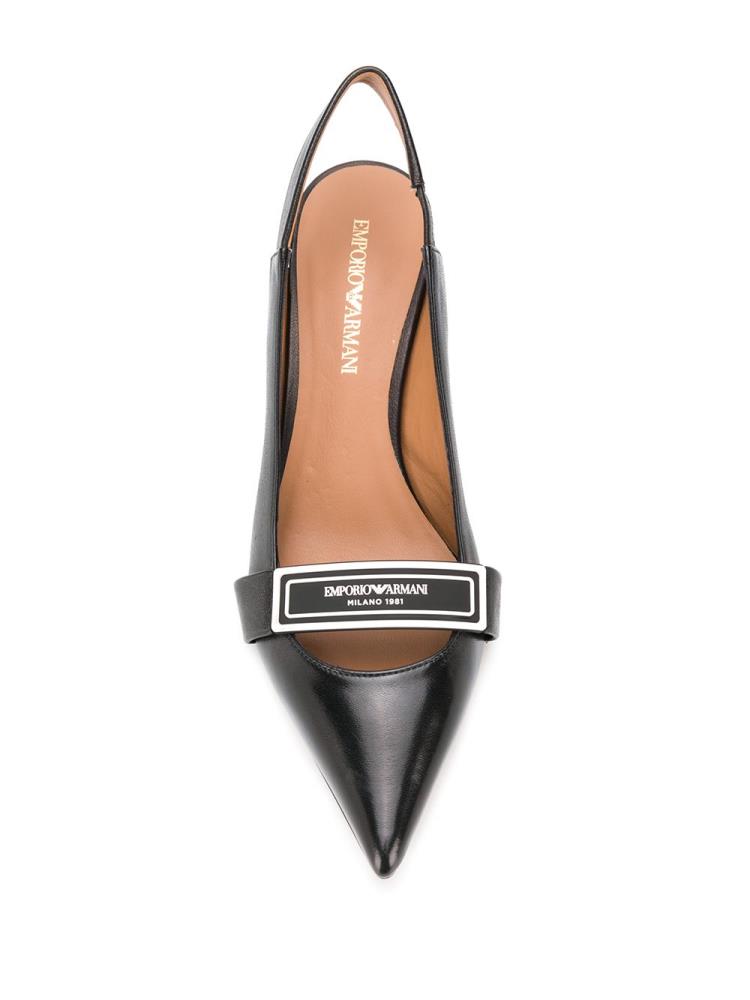 Black Women's Armani Emporio Slingback Pumps | L75J3LL