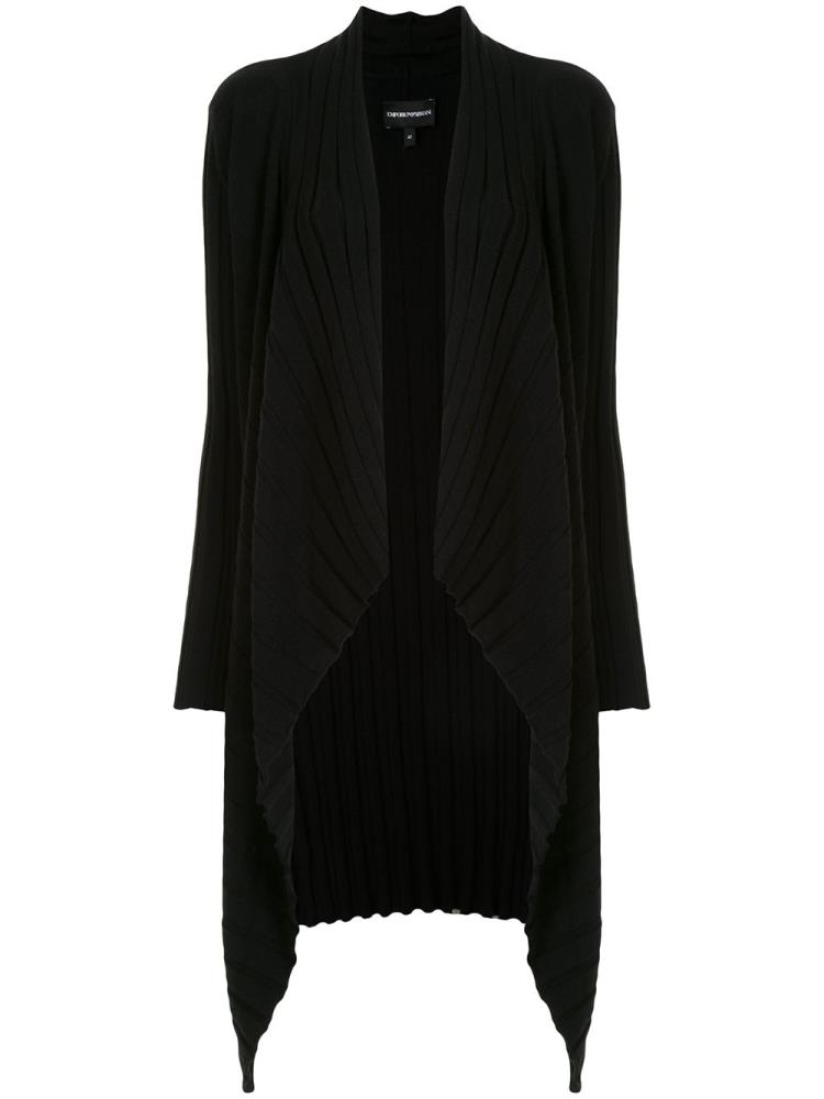 Black Women\'s Armani Emporio Waterfall Hem Cardigan | VHVZJ4B