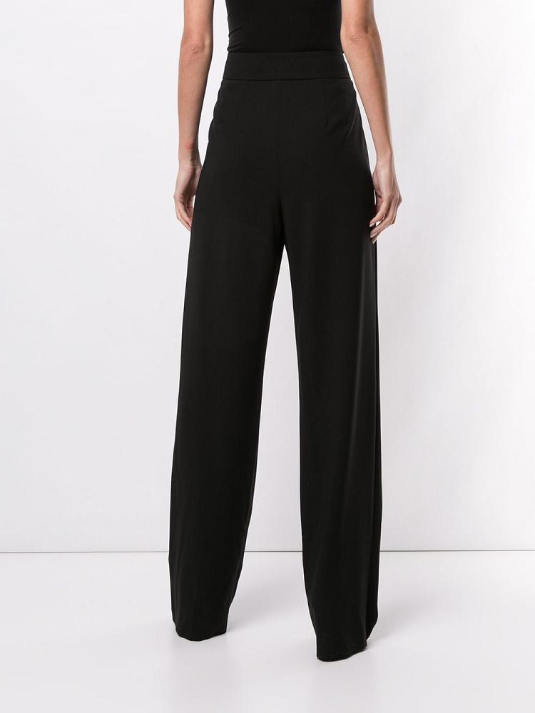 Black Women's Giorgio Armani High Waisted Pleated Pants | HO41UNF