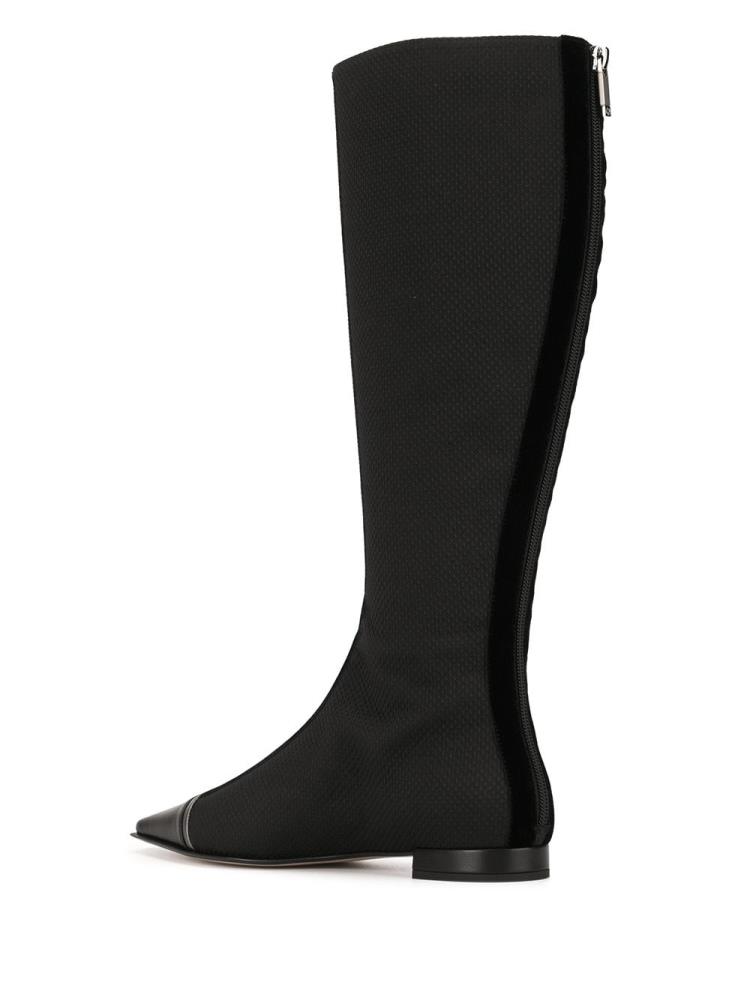 Black Women's Giorgio Armani Knee Length Boots | OBABJBW