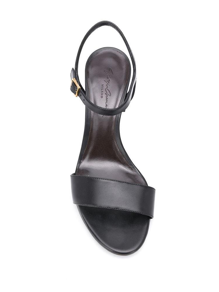 Black Women's Giorgio Armani Logo Plaque 60mm Sandals | 7P6NNPJ