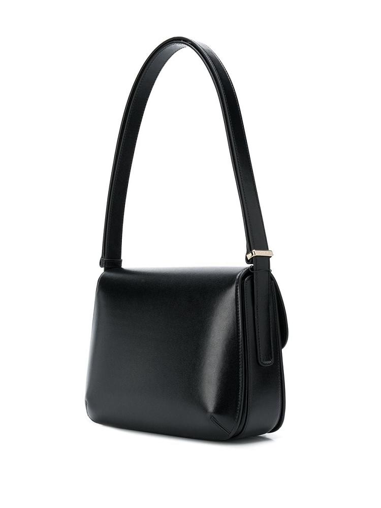 Black Women's Giorgio Armani Logo Stamp Shoulder Bags | TQLZ2OM