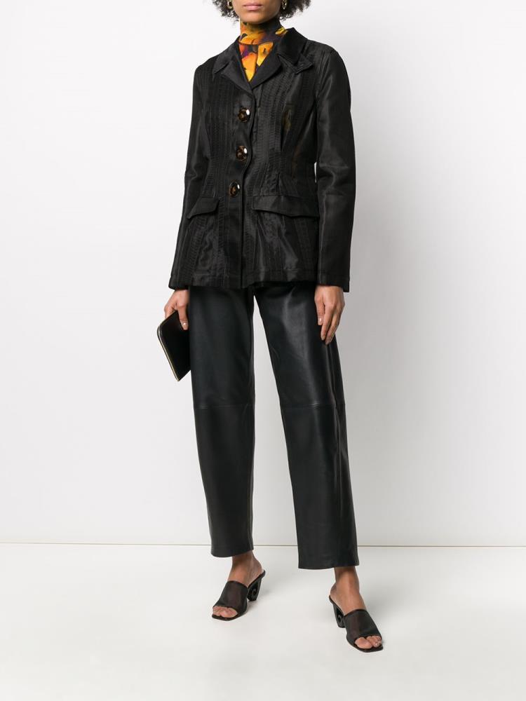 Black Women's Giorgio Armani Transparent Fitted Jackets | ZGJ7NLI