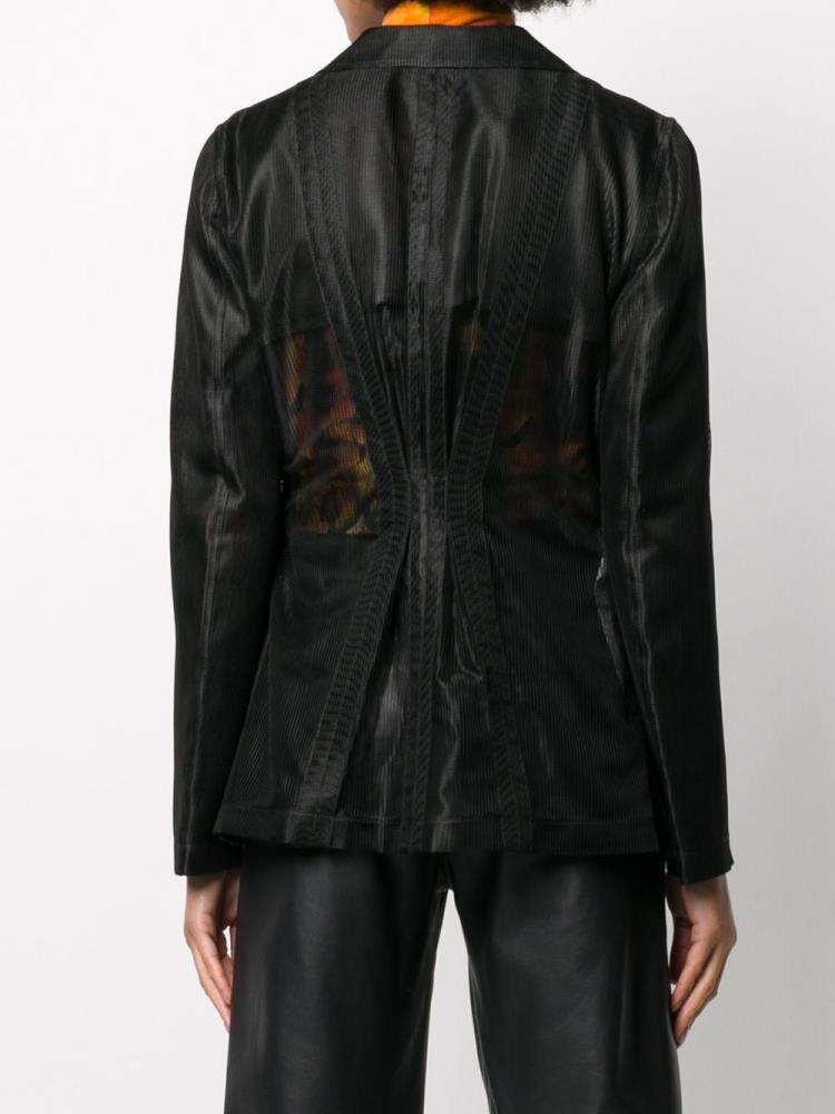 Black Women's Giorgio Armani Transparent Fitted Jackets | ZGJ7NLI